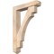 Ekena Millwork Merced Arts and Crafts Smooth Bracket w/ Offset Brace, Douglas Fir, 5 1/2"W x 26"D x 38"H BKT0604X26X38MRC03SDF - alternate 1